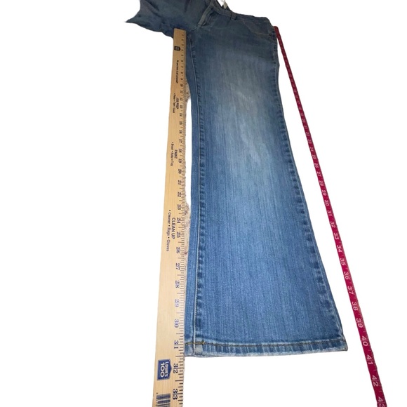 Michael Kors Women Distressed Stretch Bootcut Flare Bling Y2K Denim Jeans Sz 12 - Picture 12 of 14